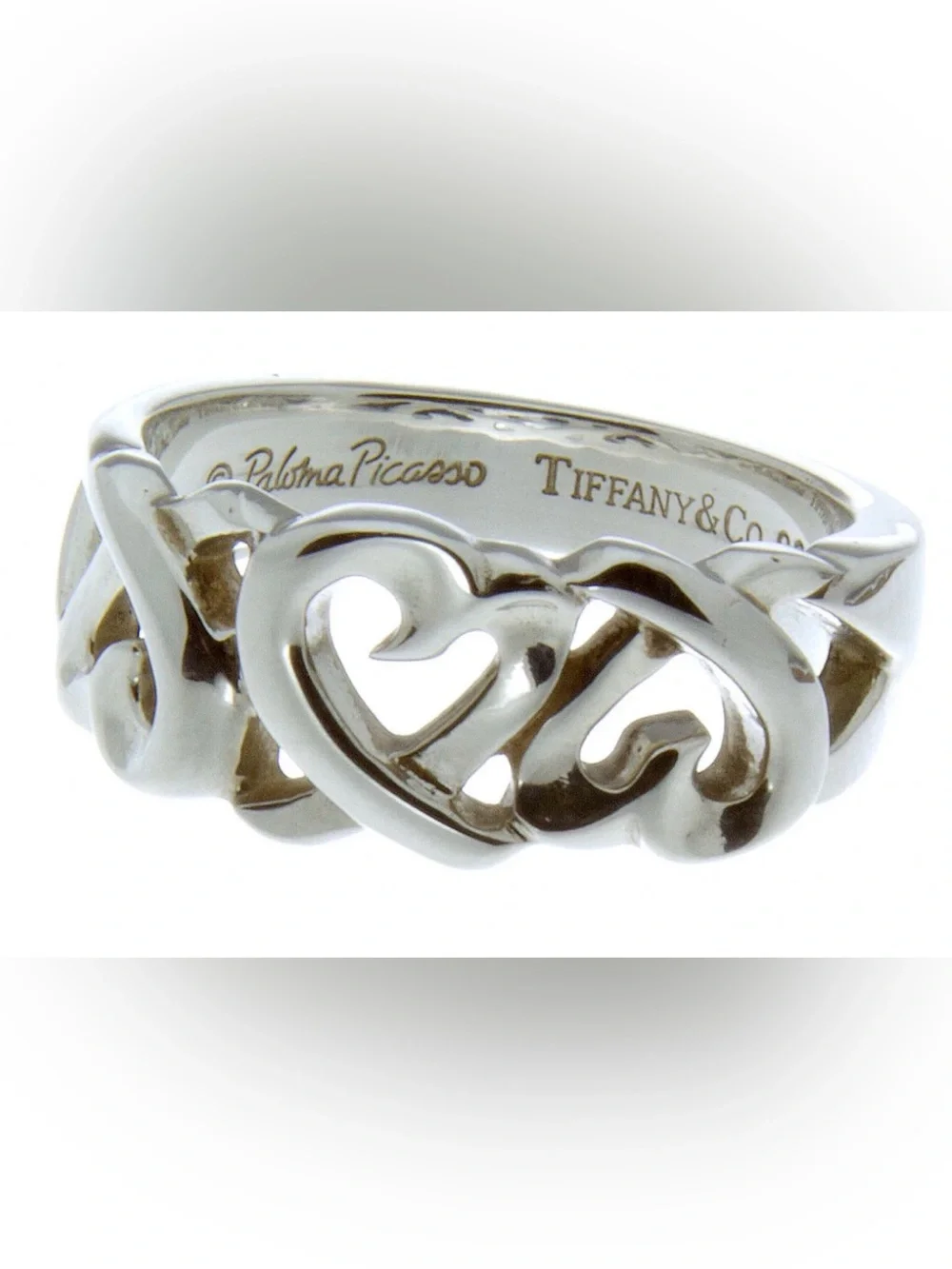 Tiffany & Co. Paloma Picasso Sterling Silver Size 5 Loving Heart Ring